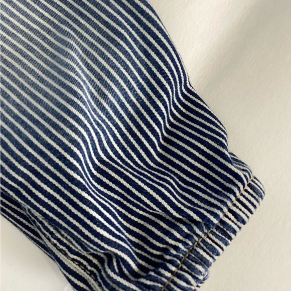 OshKosh Baby B’Gosh Overalls 18 Months Railroad Train Conductor  Striped Blue - Picture 3 of 5